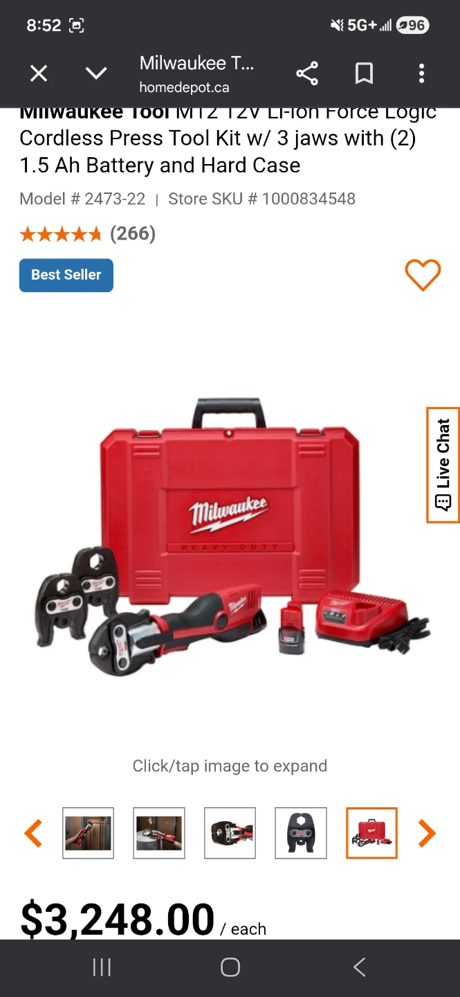 Milwaukee M12 12V cordless press tool - photo 3
