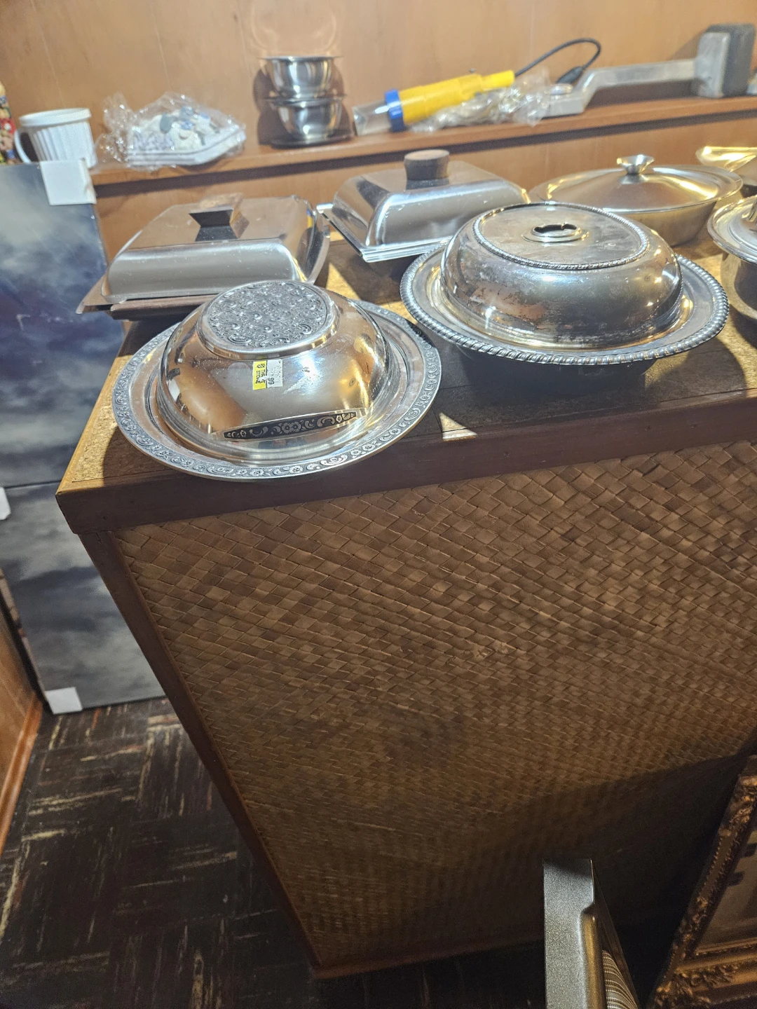 Set of Stainless Steel Serving Dishes with Lids - photo 2