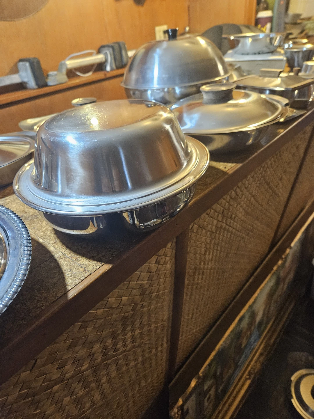 Set of Stainless Steel Serving Dishes with Lids - photo 3
