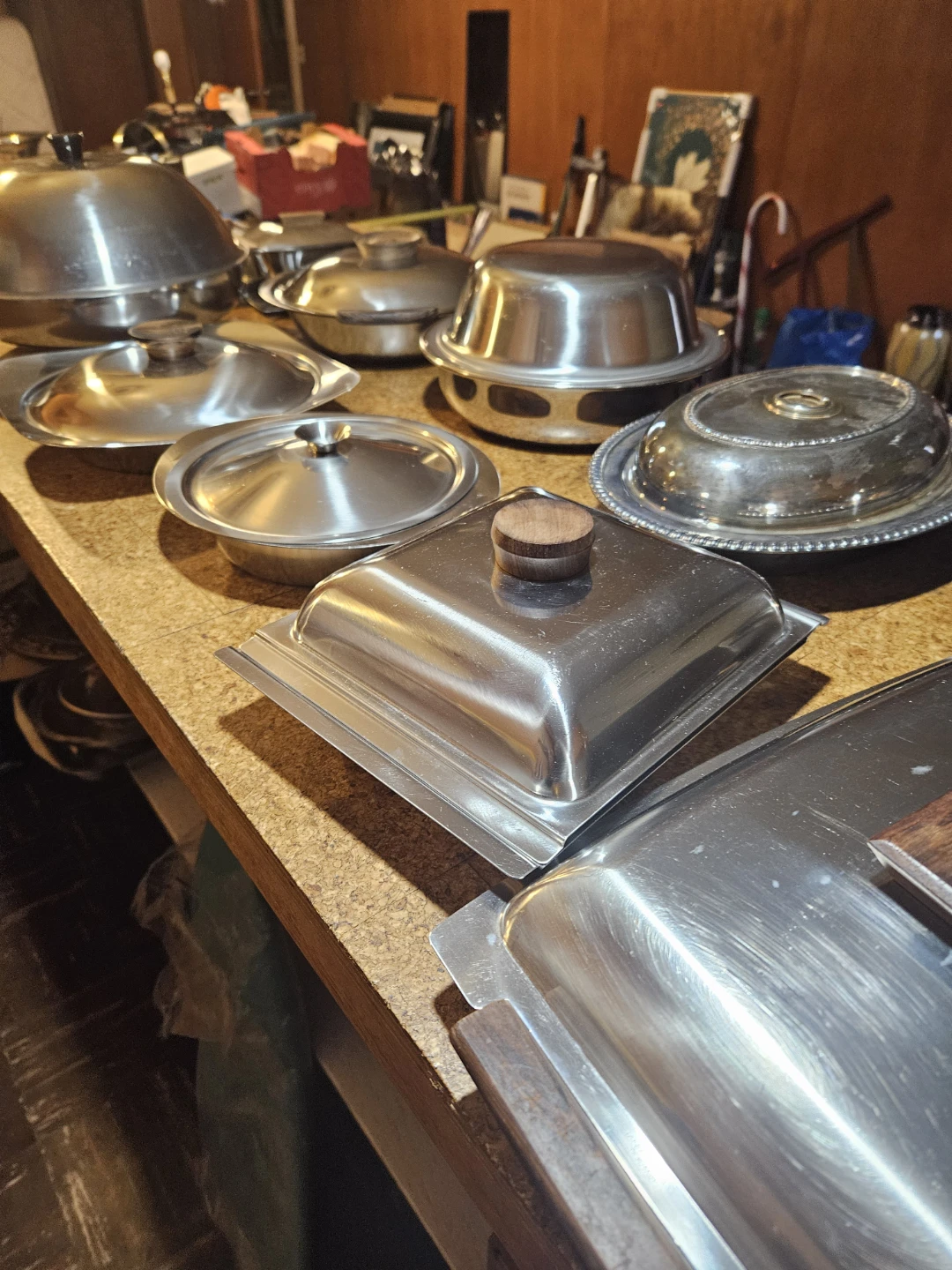 Set of Stainless Steel Serving Dishes with Lids - photo 5