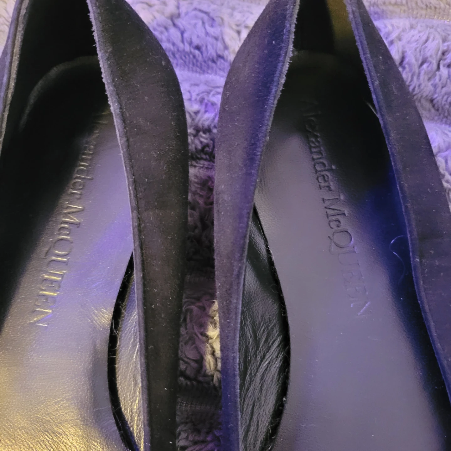Alexander McQueen Black Suede Skull Ballet Flats 38/7.5us - photo 3