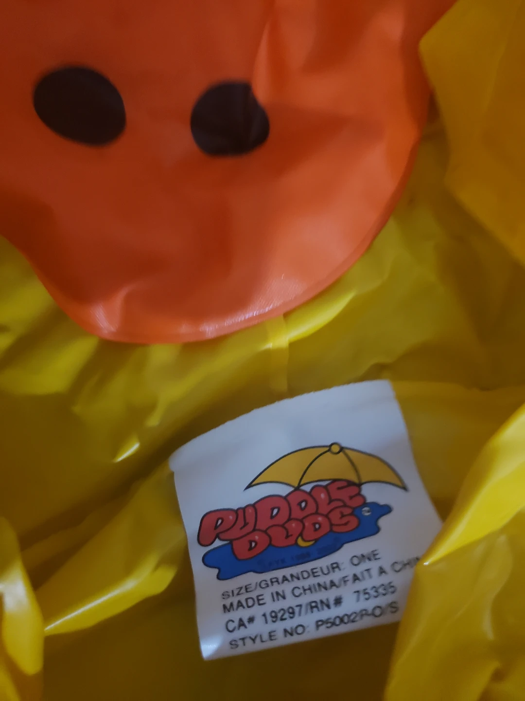 Puddle Duds Yellow Duck Rain Poncho - One Size - photo 2