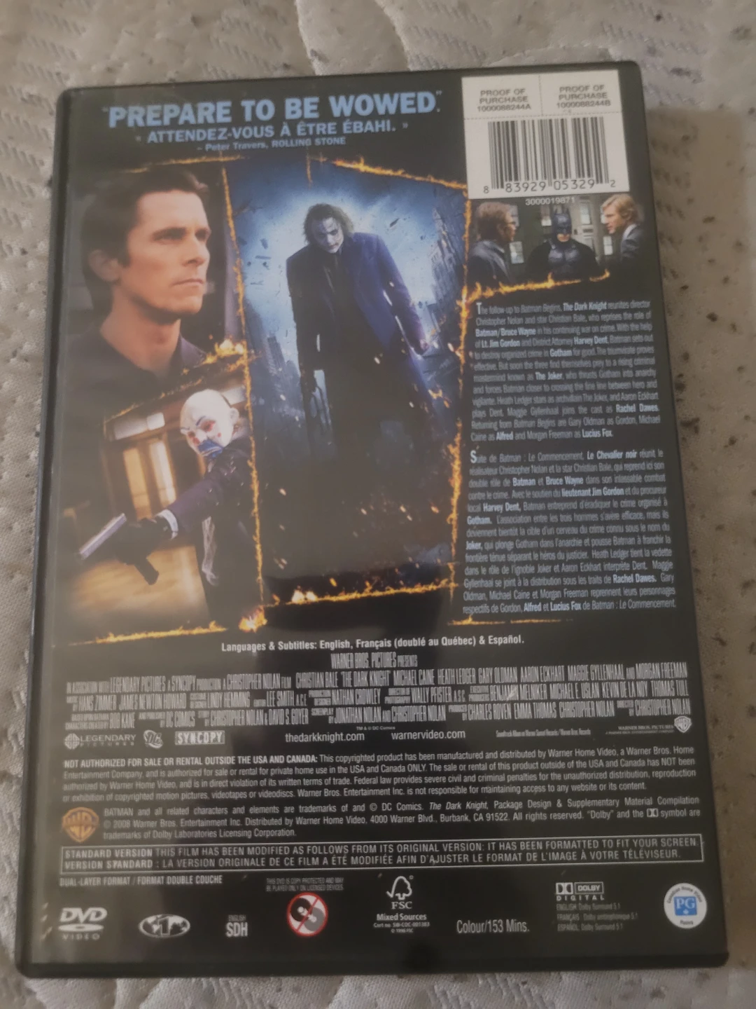 The Dark Knight Full Screen DVD - photo 3