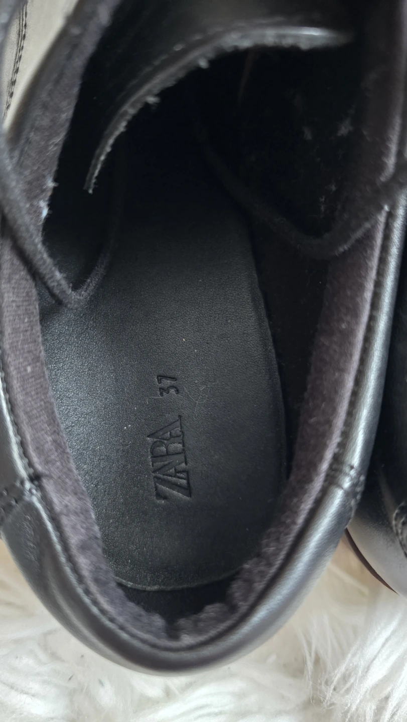 ZARA Black Oxford Shoes Size Youth 5 - photo 4