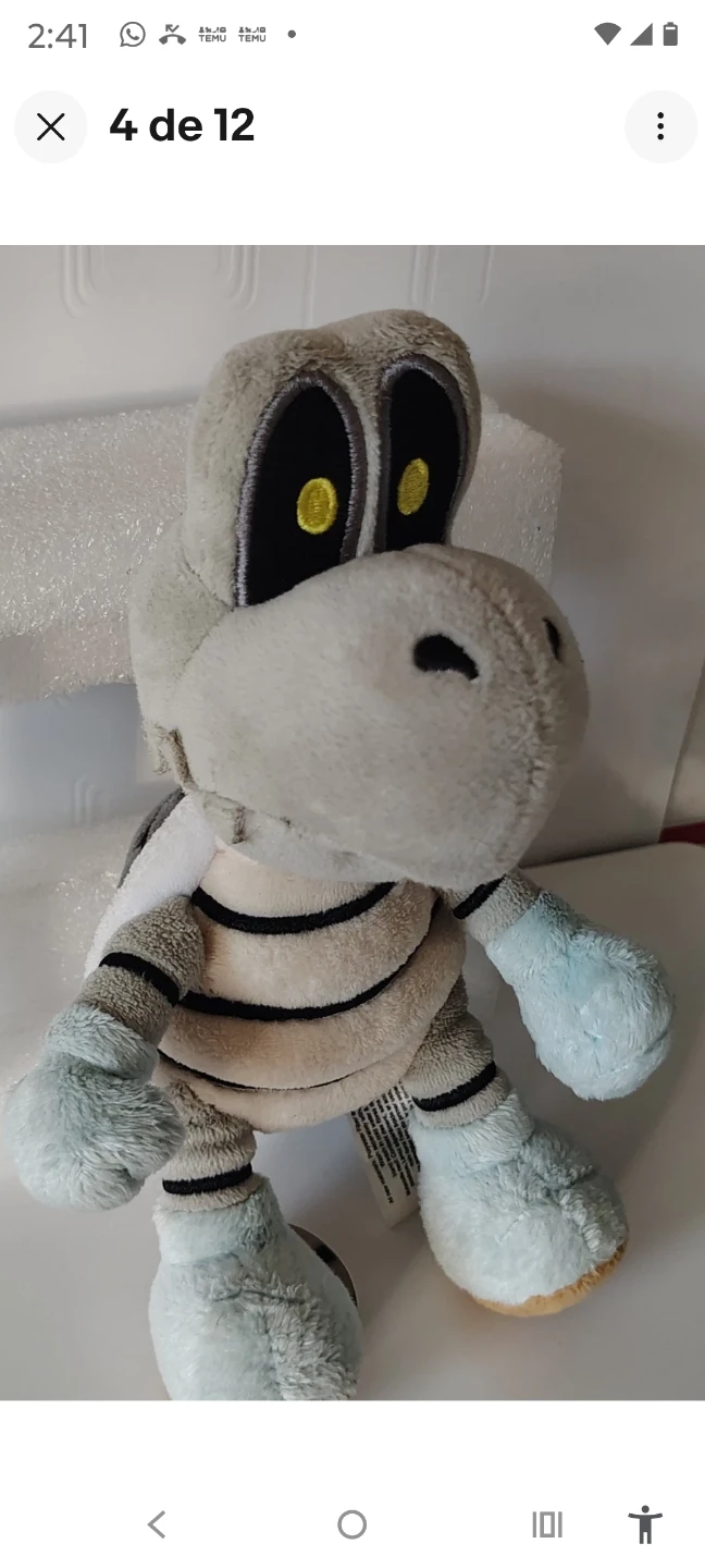 Mario Kart Dry Bones Plush Toy