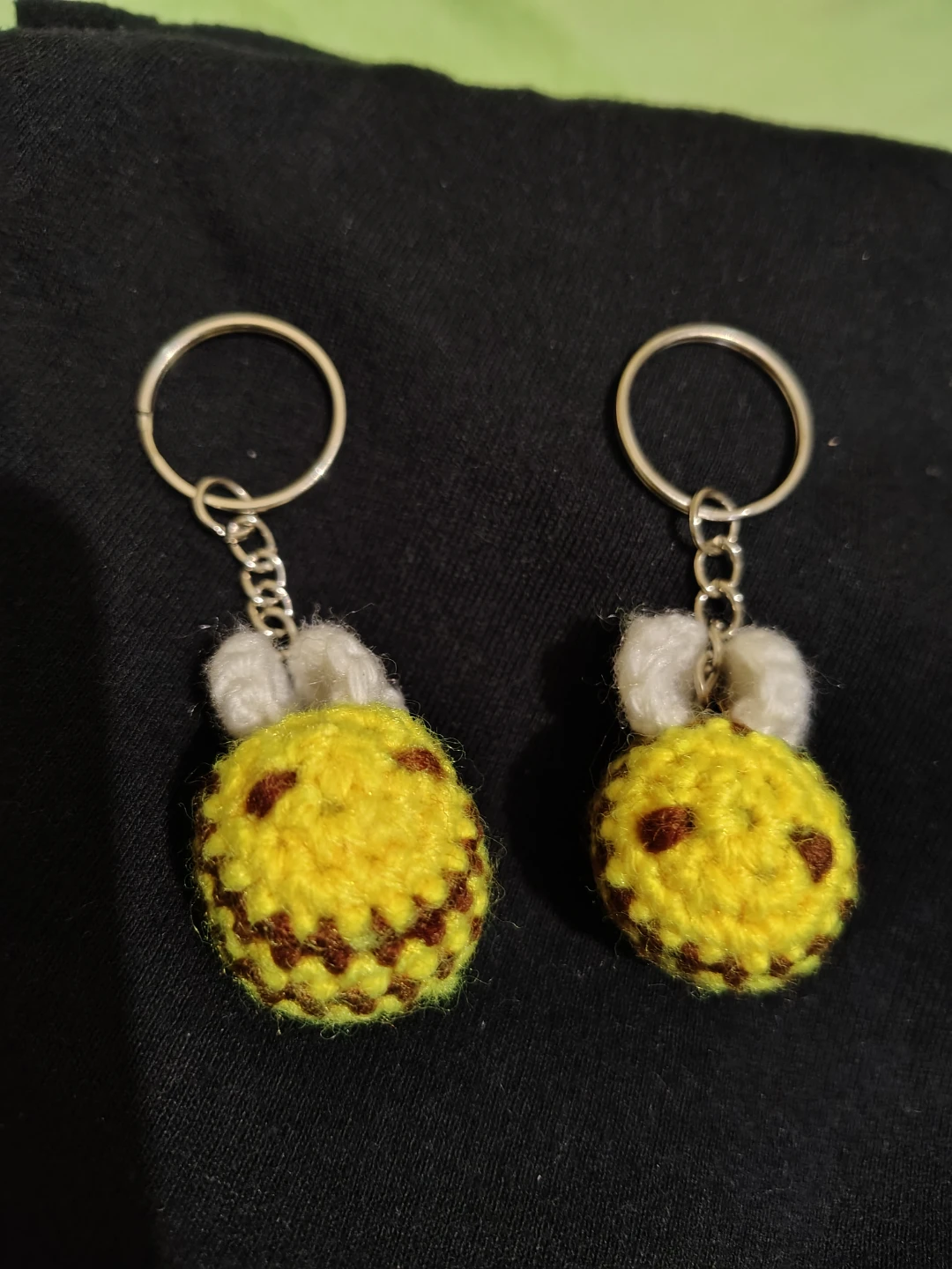 Handmade Crochet Bee keychain
