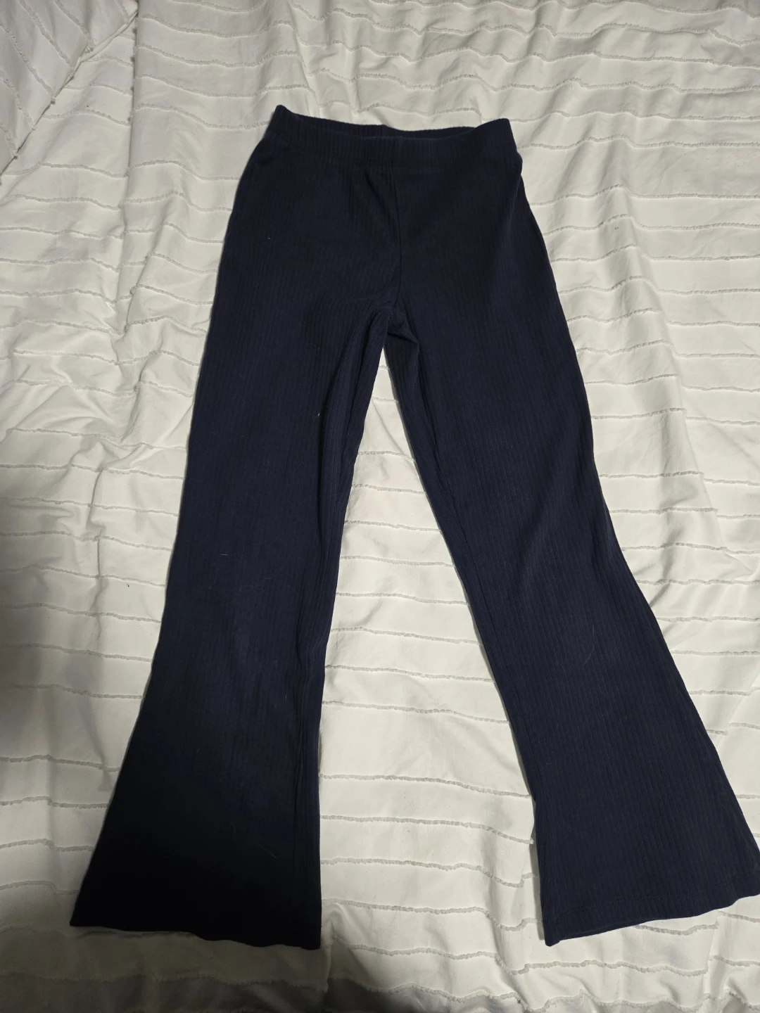 George Navy Ribbed Flare Pants M/M (7-8)