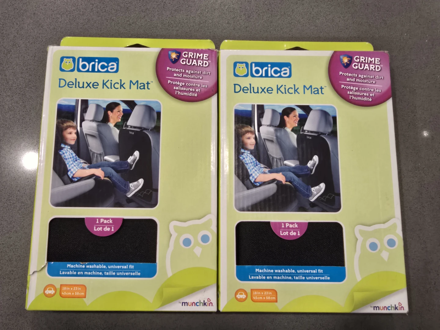 2-Pack Brica Deluxe Kick Mats by Munchkin - Car Seat Protectors