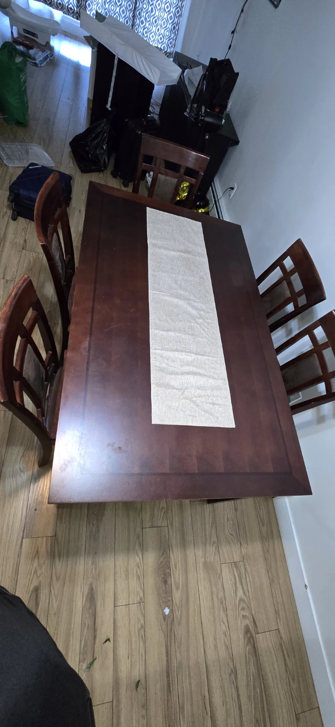 Wooden Dining Table with 6 Chairs -Price drop