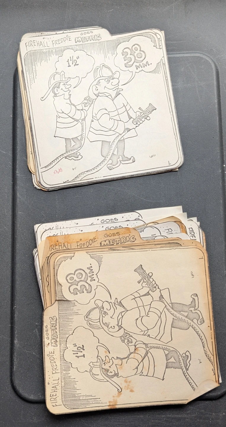 Firehall Freddie Goes Metric trading cards