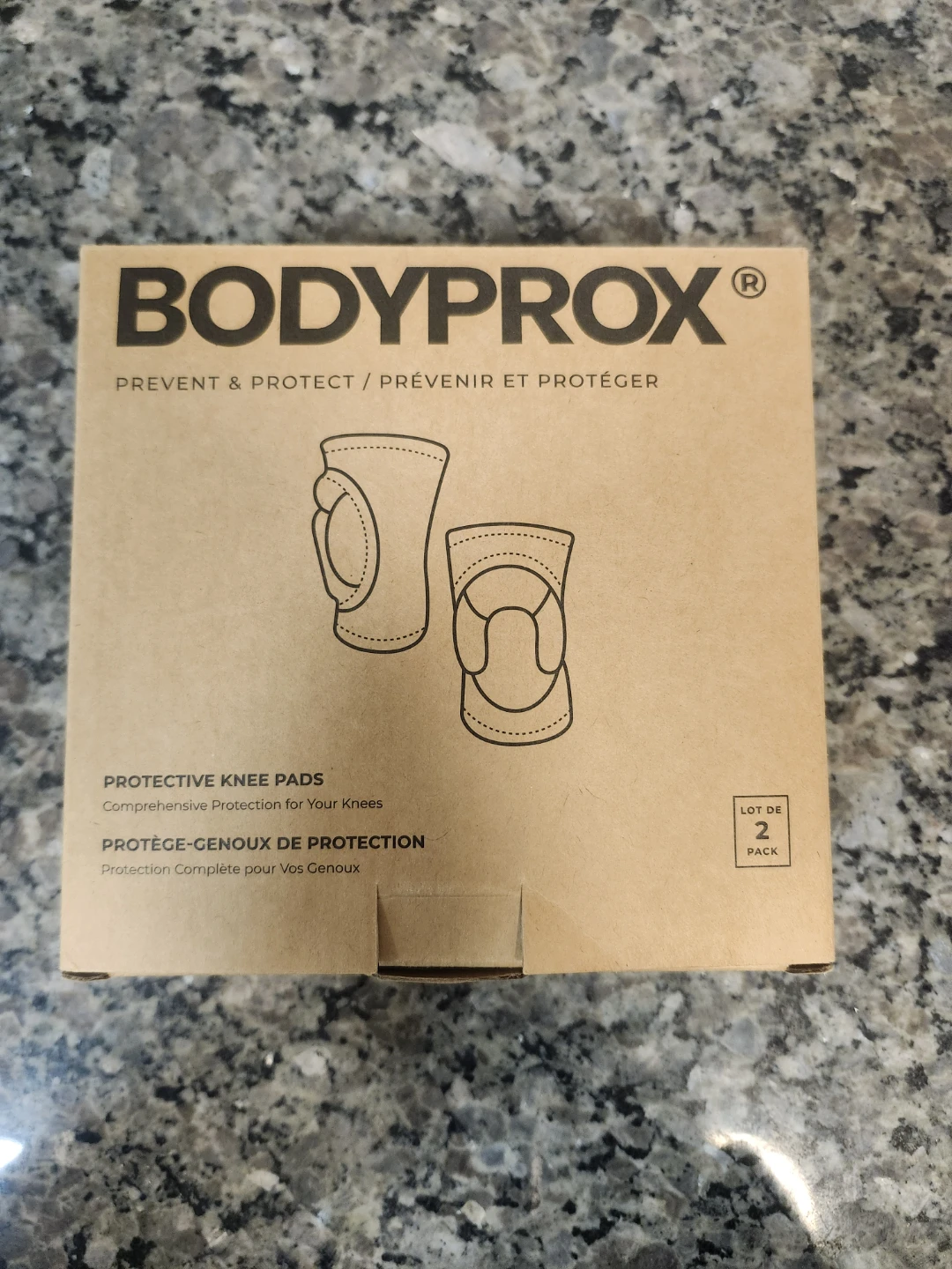 BODYPROX Protective Knee Pads - Black - Large (2 Pack) - photo 3