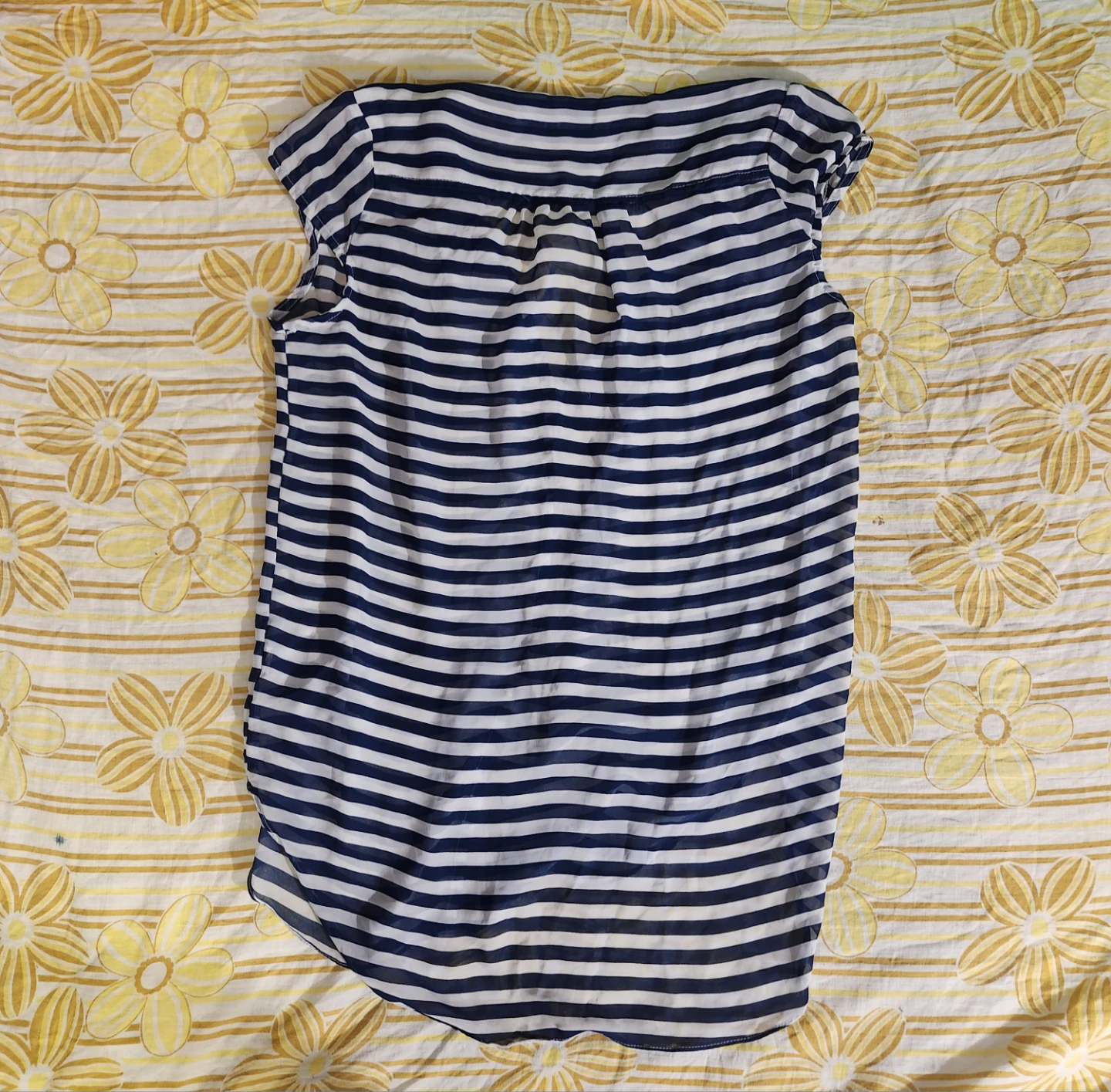 Blue and white striped blouse - photo 2