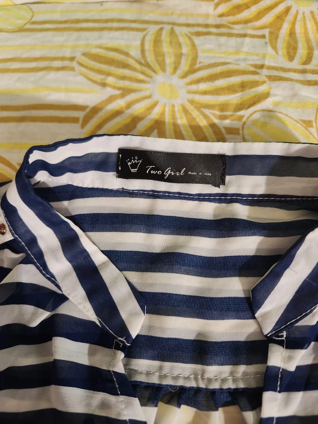 Blue and white striped blouse - photo 4
