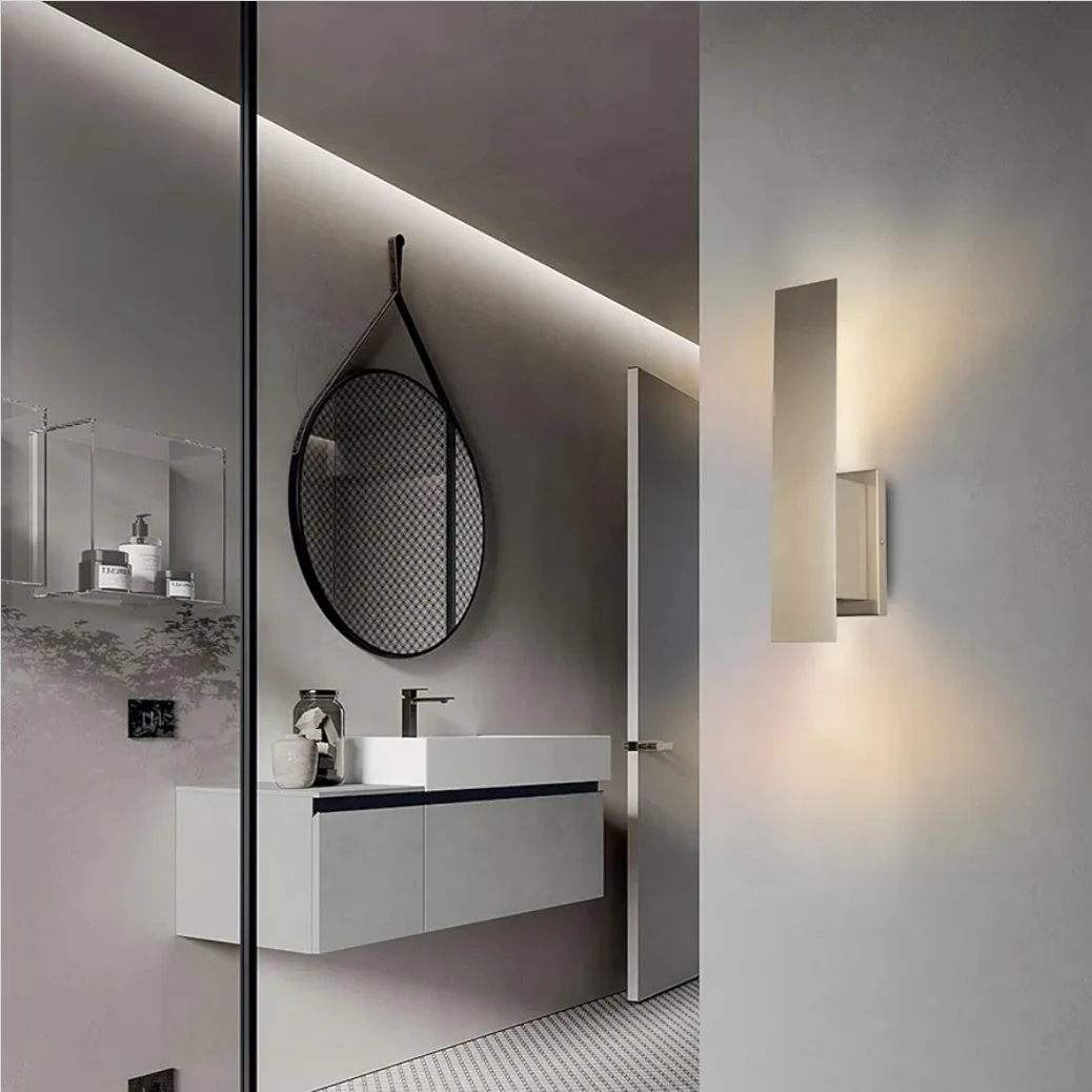 Up and Down Modern Wall Sconce - Brushed Nickel (2 Pack) - photo 4
