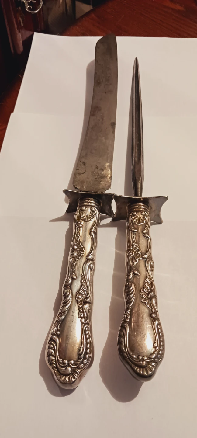 Antique Gorham Sterling Silver Antique Roast Set. 15"