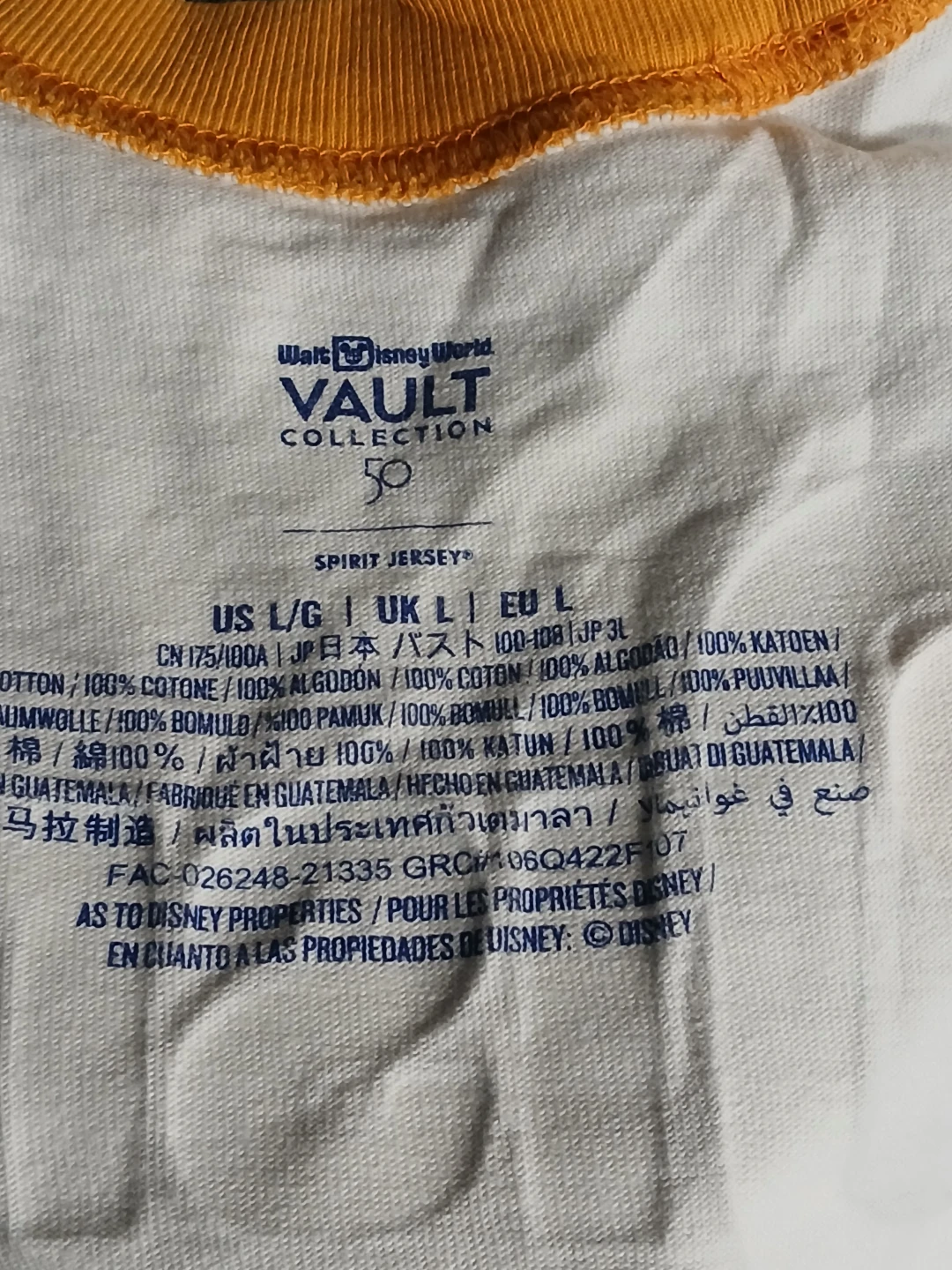 🧡 Walt Disney World Vault Collection Spirit Jersey L - photo 5