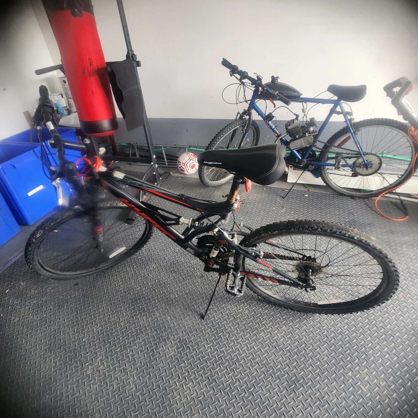 Black and Red Mountain Bike
