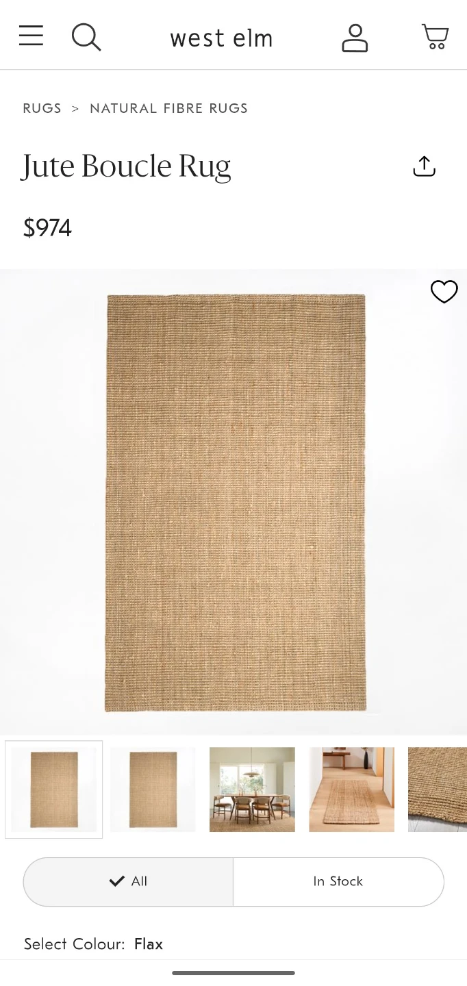 West Elm Jute Boucle Rug - Flax - photo 2