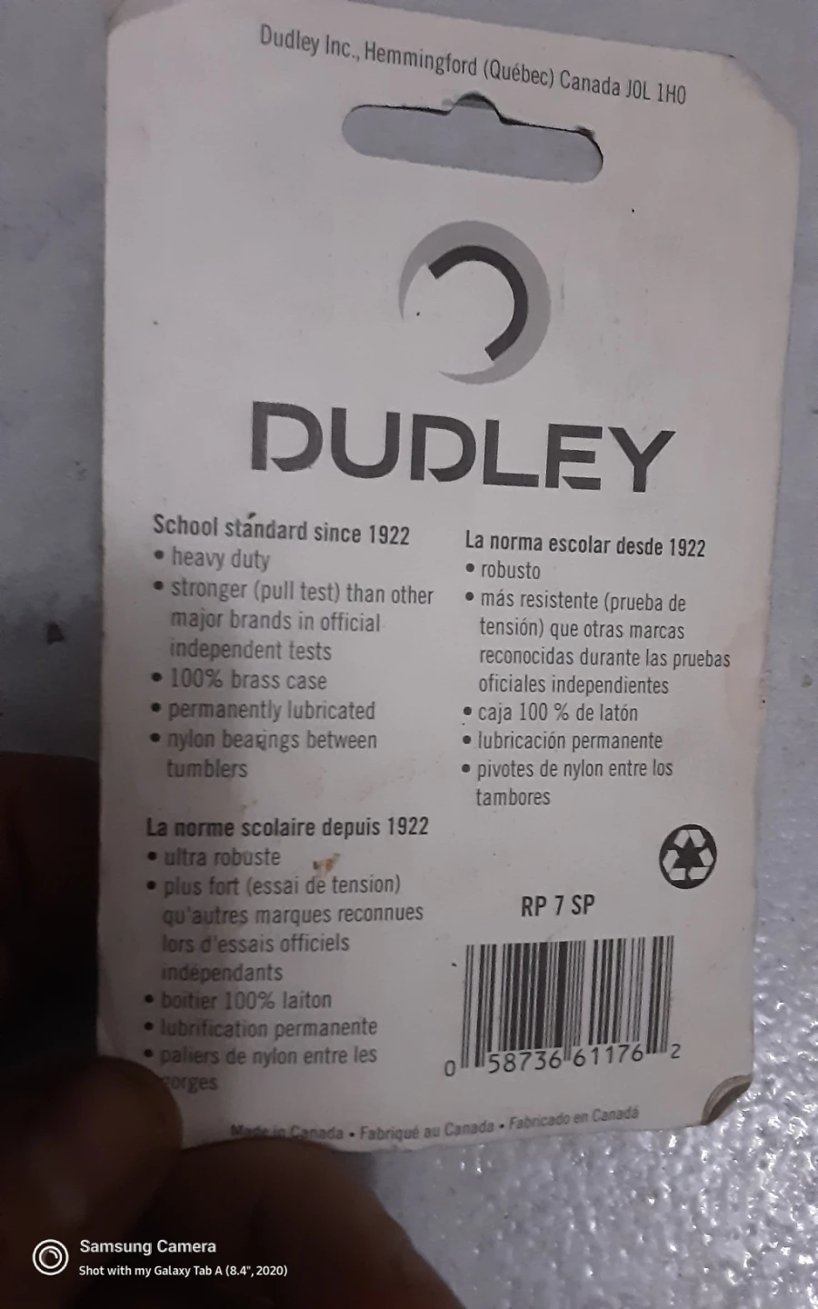 Dudley Heavy Duty Combination Lock RP 7 SP - photo 2