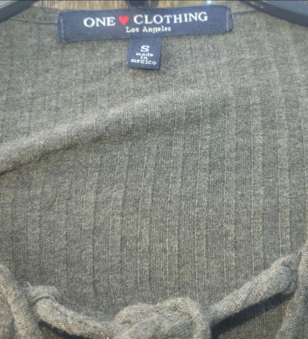 ONE CLOTHING Lace-Up Ribbed Long Sleeve Top - photo 3