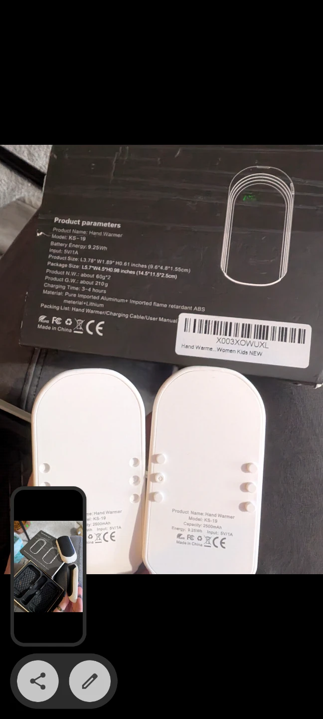 Rechargeable Electric Hand Warmer Set - photo 2