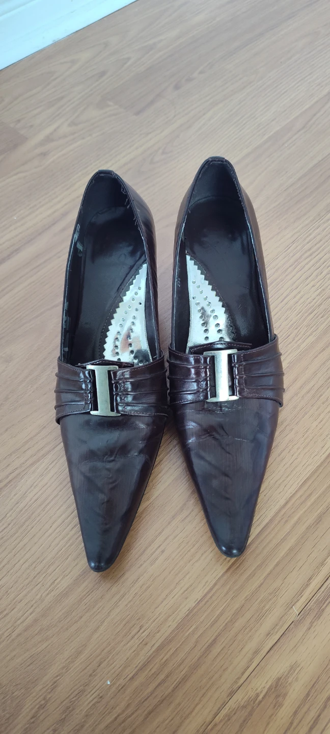 Women's Brown Genuine Leather Heels