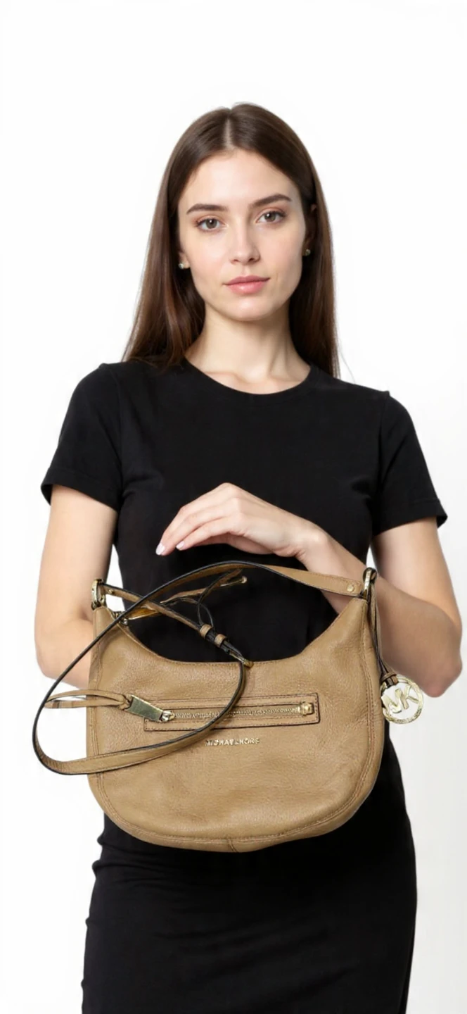 Michael Kors Pebble Leather Hobo Shoulder Bag