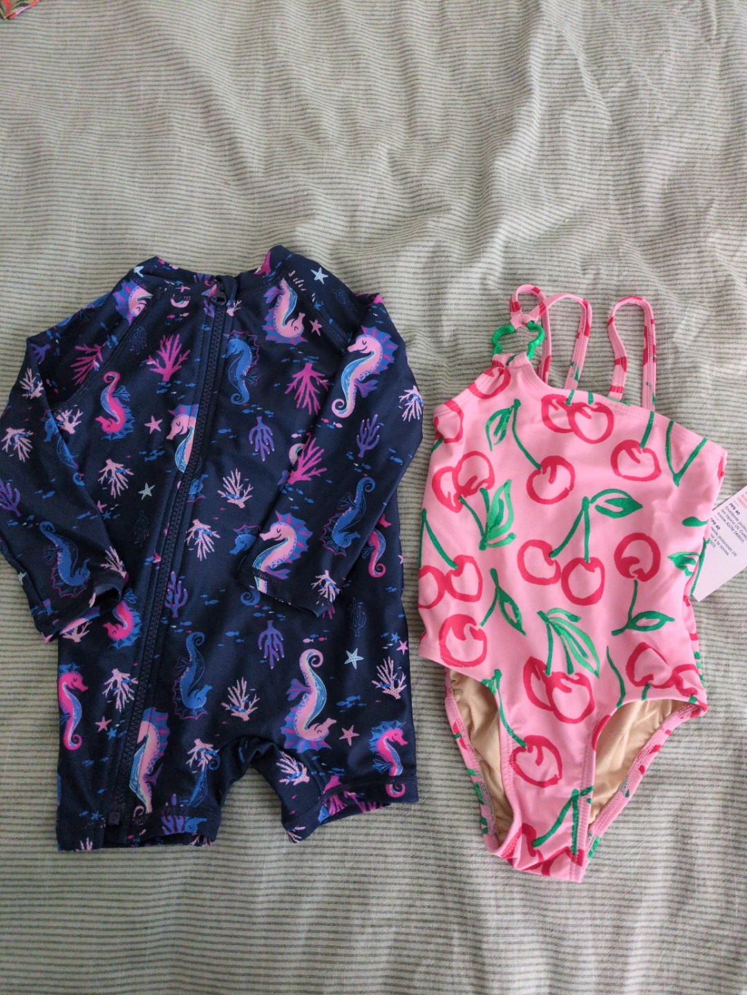 2 Baby/Toddler Swimsuits - Rashguard and Swimsuit