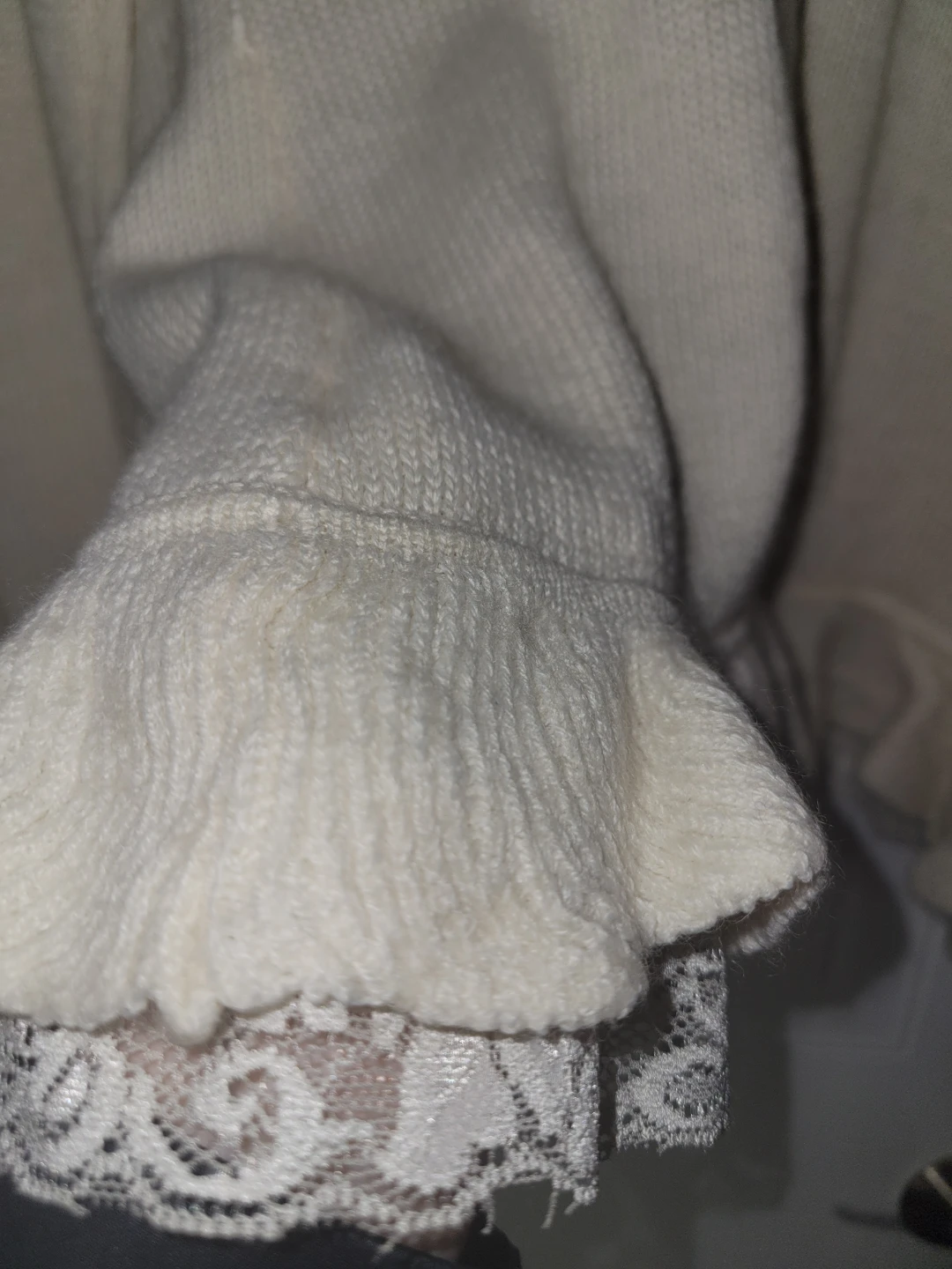 Cream Lace Trim Cardigan (BeLLEVAH) - photo 3