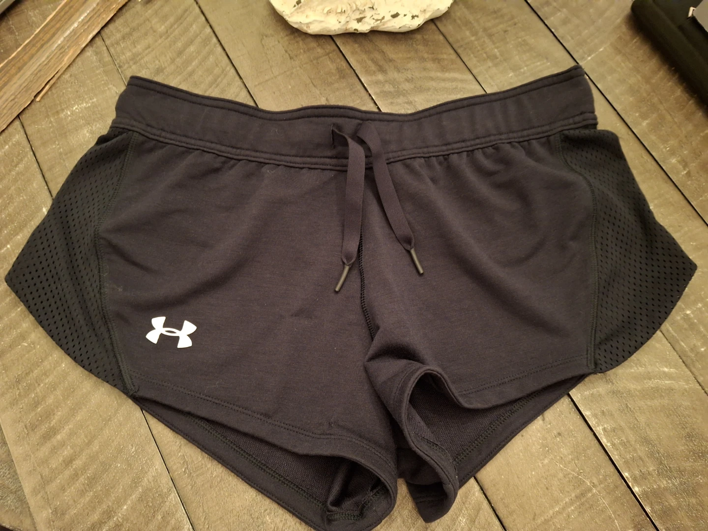 Under Armour high cut shorts.