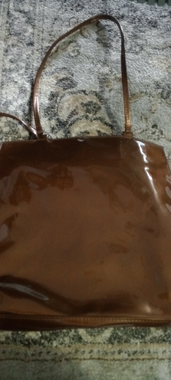 Lancôme Brown Patent Leather Shoulder Bag - photo 3