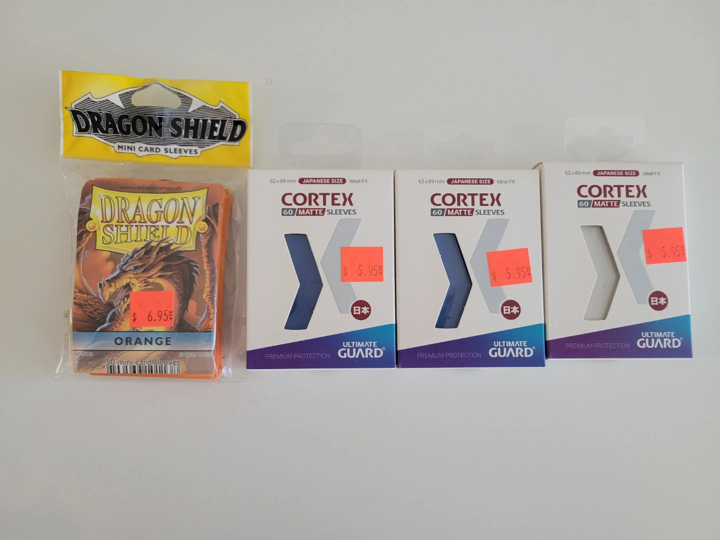 Card sleeves 62mm x 89mm