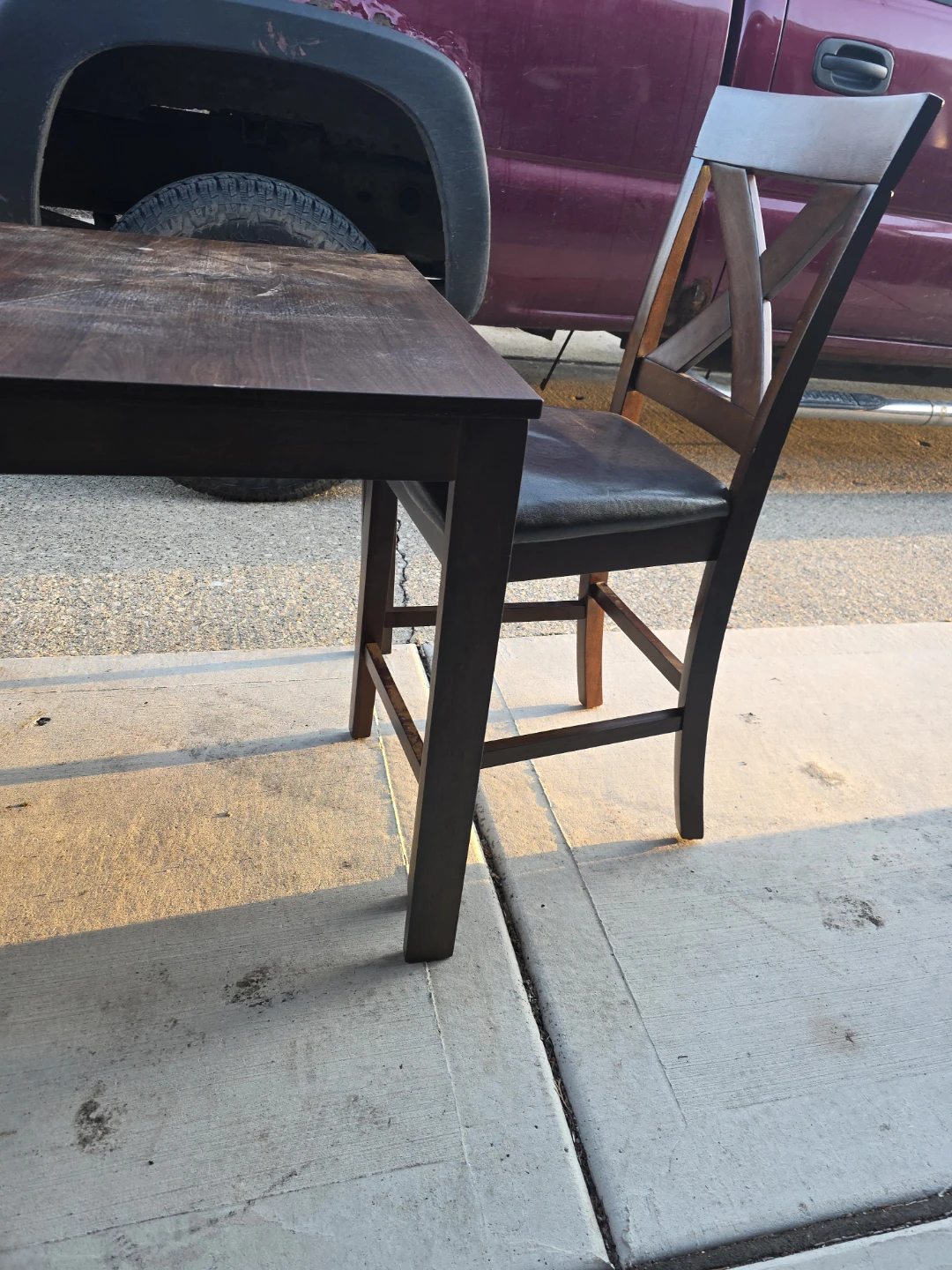 2-Piece Wood Dining Set with Chairs - photo 2