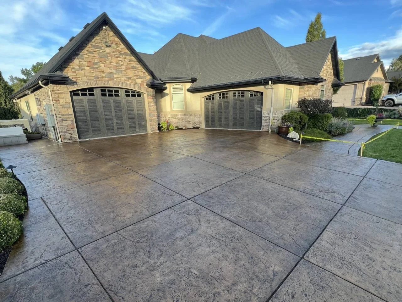 Stamped Concrete Patio and Driveway - photo 3
