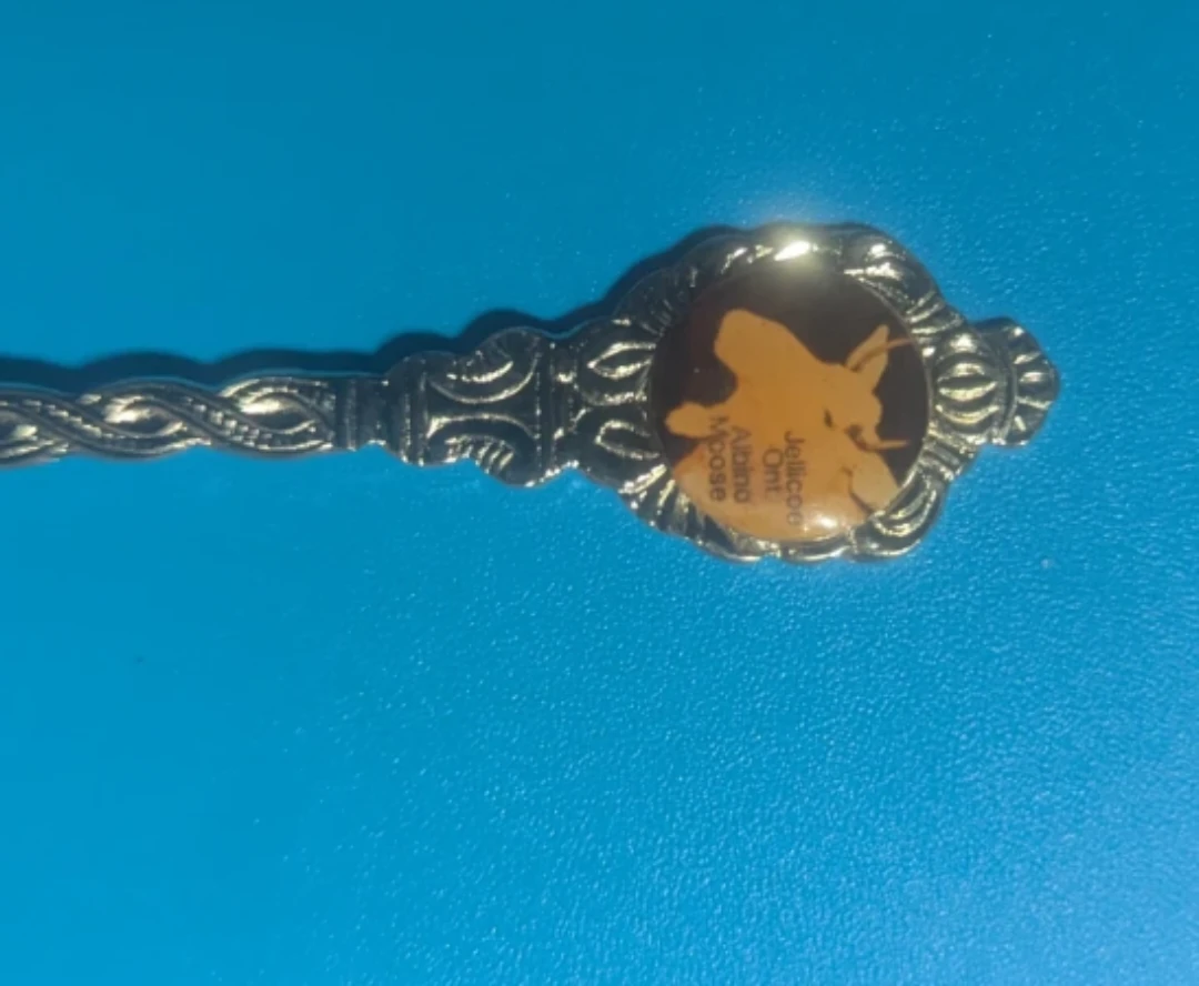 Souvenir Canada Spoon Willowdale Ontario Albino Moose - photo 3