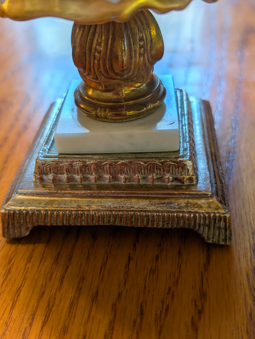 Ornate Gold and White Porcelain Footed Candy Dish. 1930's - photo 3