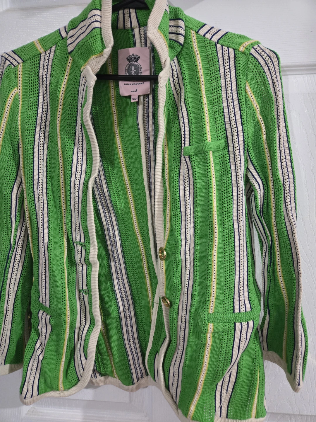 Juicy Couture Striped Knit Cardigan