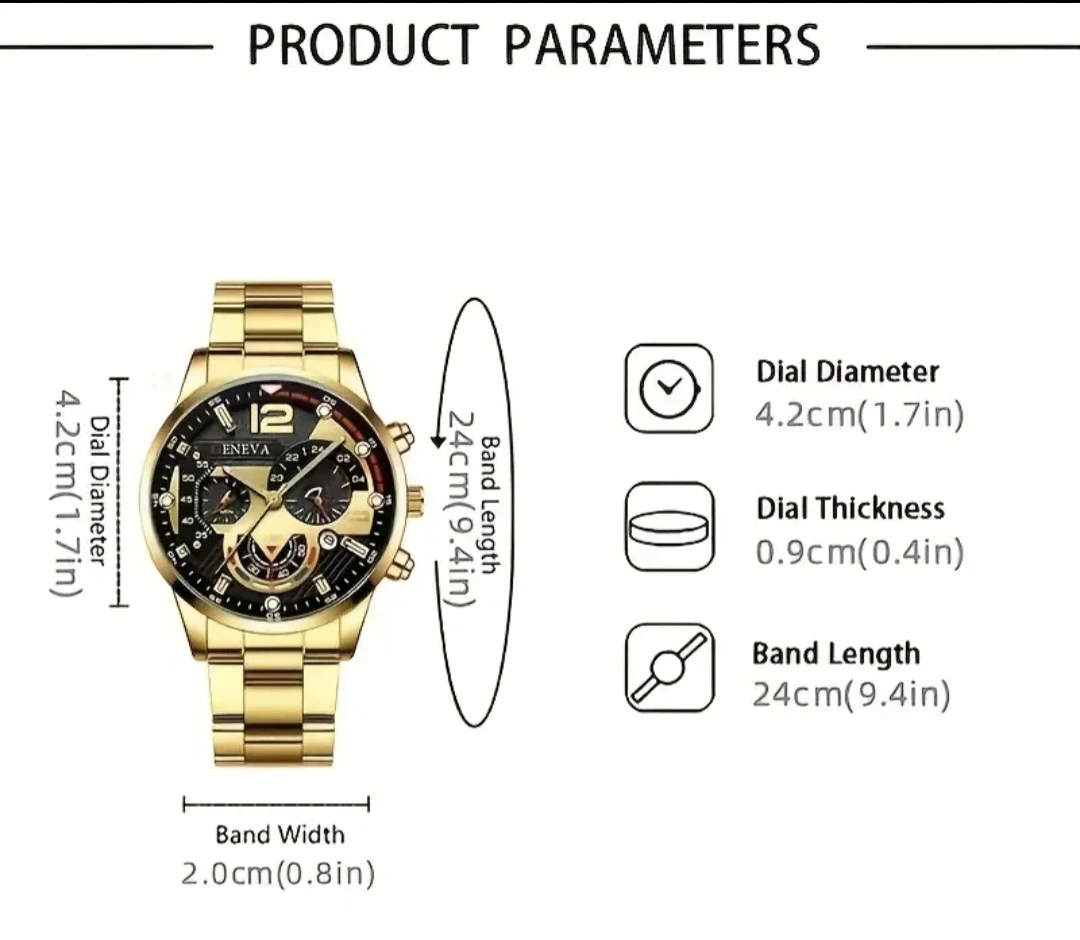 Geneva Gold Analog Watch with Bracelet - photo 3