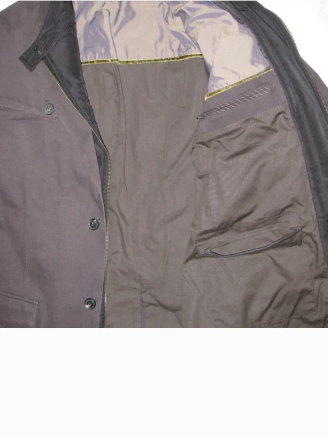 2 PC COAT BROWN VEST BLACK XL 44 42 JACKET Mens - photo 2