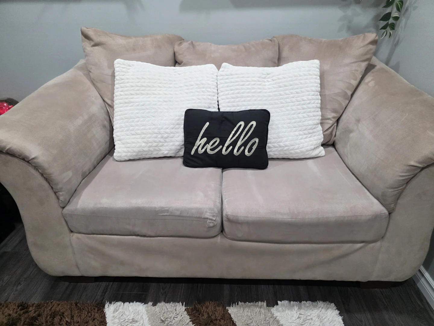 Tan Loveseat Sofa