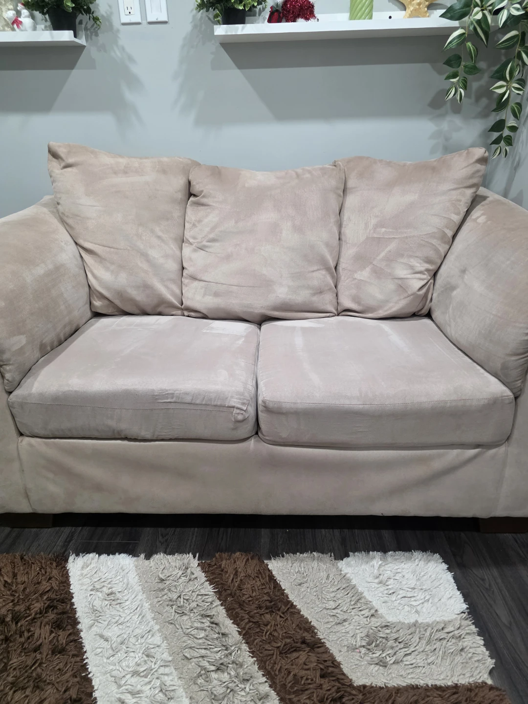 Tan Loveseat Sofa - photo 2