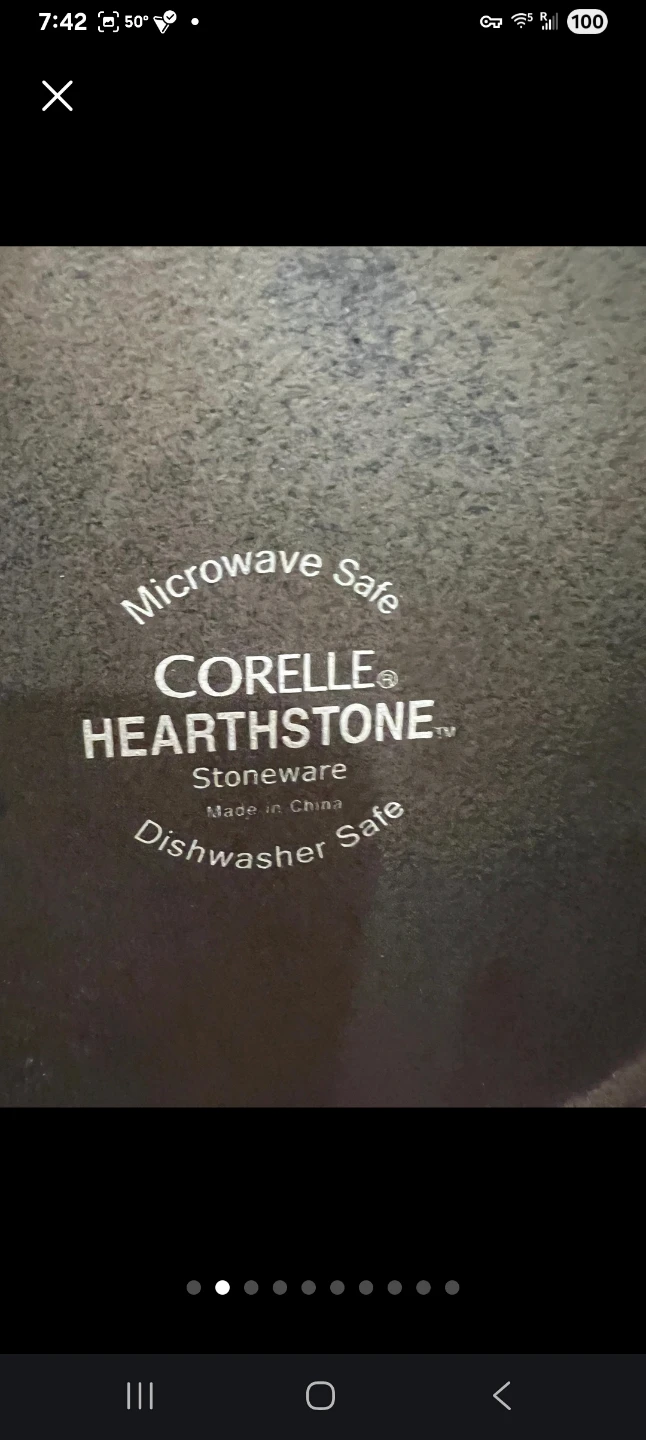 Three sets of 4 Red Correlle Hearthstone Ceramic Dinnerware. - photo 5