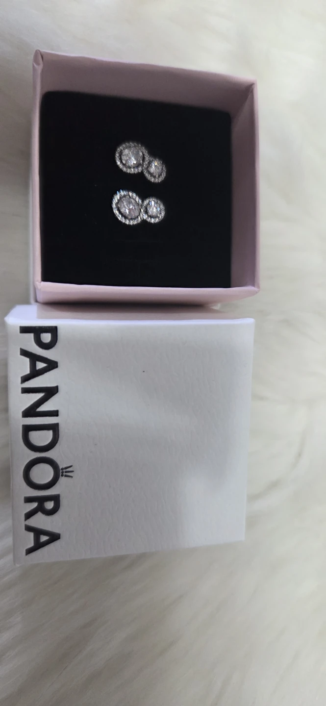 Pandora "Halo" Earrings with Crystal Accents