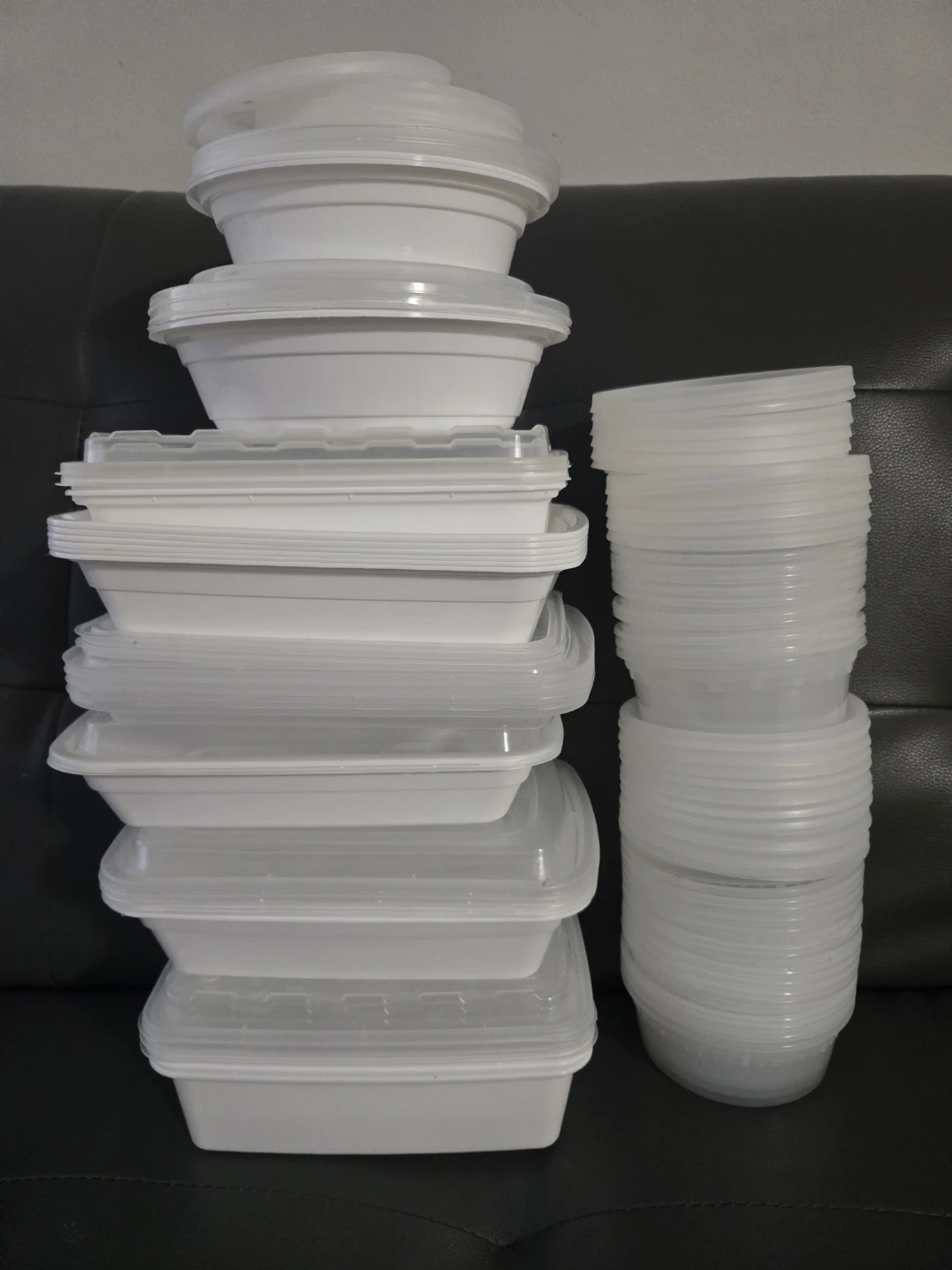 Assorted White Takeout Containers and Lids - photo 2