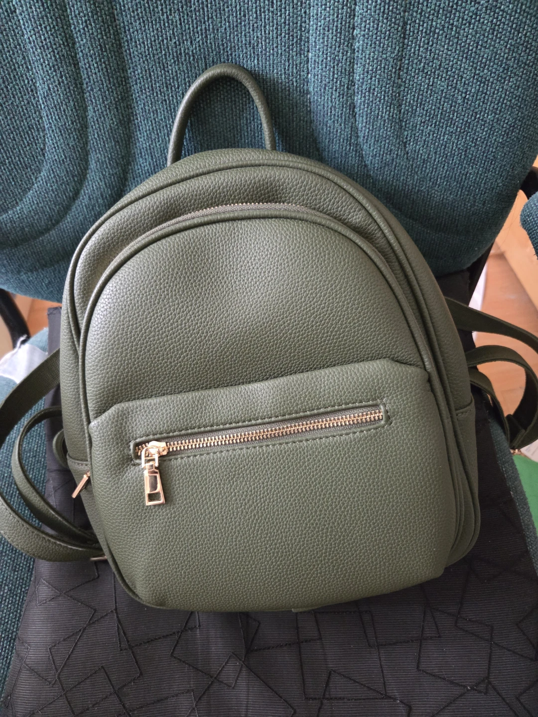 Green Faux Leather Mini Backpack from winners