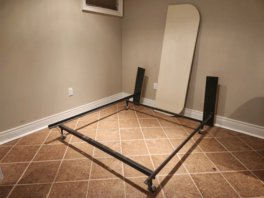 Adjustable Metal Bed Frame with Headboard - photo 2