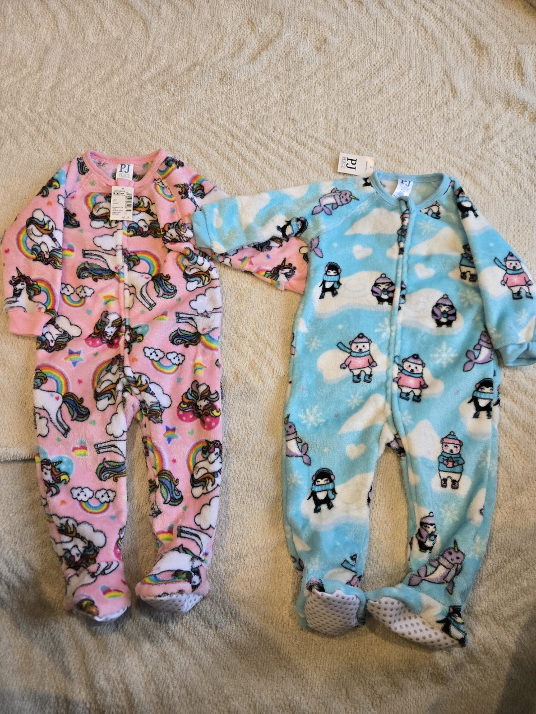 The Children's Place Fleece Footed Pajamas - 2 Pairs