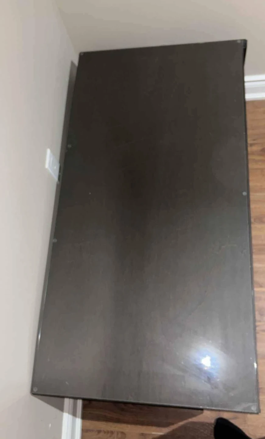 Dark Wood and Glass Media Console / TV Stand - photo 2