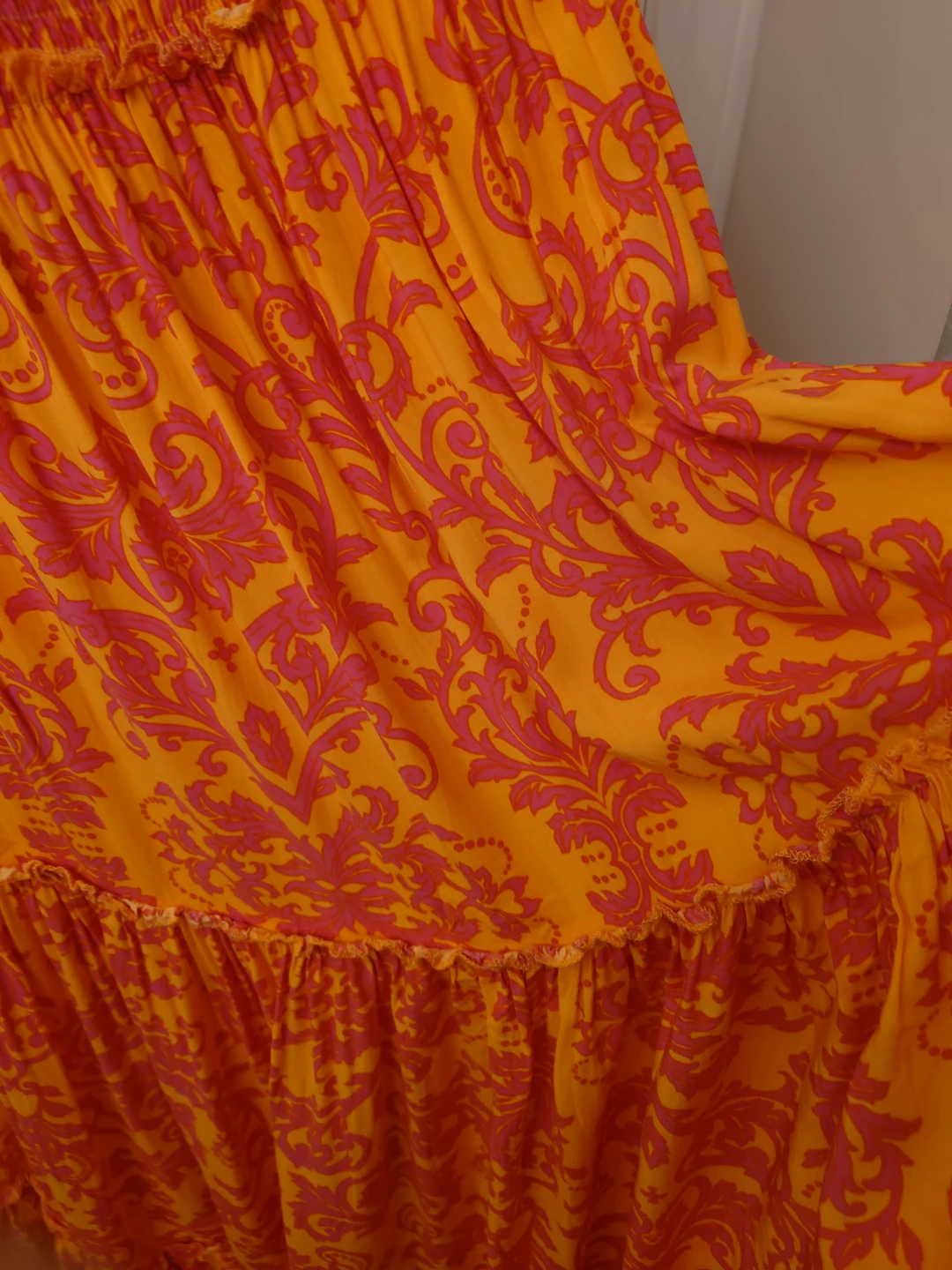 Orange and Pink Floral Maxi Dress - photo 3