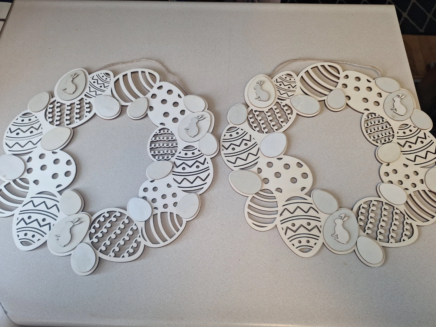 Wooden Easter Wreath and Craft Supplies Bundle - photo 2